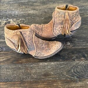 Old GRINGO Leopard Print Ankle Boots